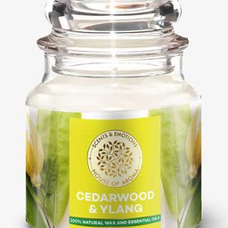 House of Aroma Cedarwood and Ylang Bell Jar Candle - 100 g-10