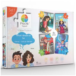 Puzzle Squad 4 in 1 Jigsaw Puzzle with 72 Piece Puzzles - Multicolor-image-94