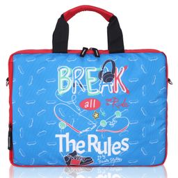 Echo Boomers Dual-Color  Laptop Messenger Sling Bag, Red/Sky Blue, Water-Resistant-image-70