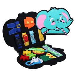 KolorFish Busy Board Montessori Toys for Toddlers, Sensory Activity Board Toy, Travel Educational Learning Quiet Book, Preschool Developing Motor Skills Toys for Boys Girls (Elephant)-image-87