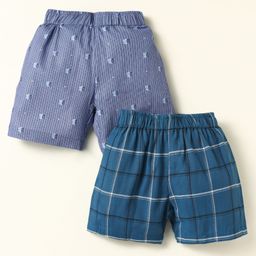 Rikidoos Pack Of 2 Checked & Paisley Printed Boxers - Light Blue-image-82