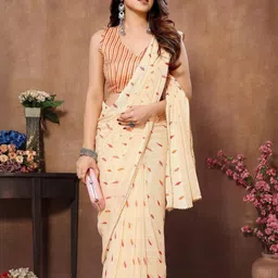 Anouk Checked Gotta Patti Poly Georgette Saree-picture-4