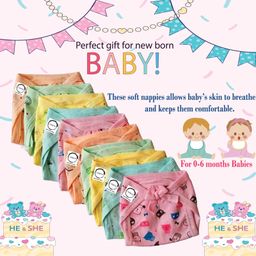 Chrish Washable Reusable 10 Hosiery Cotton Langot Pack of 10 Large - Multicolor image 4