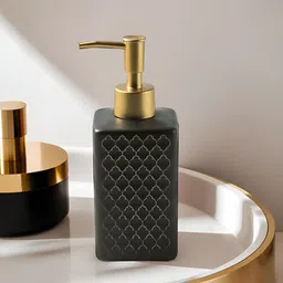 The Better Home Black & Gold Toned Ceramic Soap Dispenser 360ml-image-84