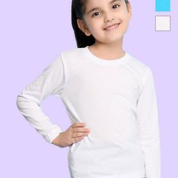 NUSYL Pack Of 2 Girls Solid Round Neck Cotton T-shirts-picture-31