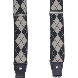 Alvaro Castagnino Men Black & Grey Patterned Suspenders-picture-46