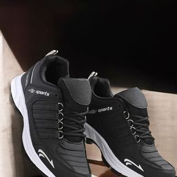 Spotwalk Men Leather Running Non-Marking Shoes-picture-17