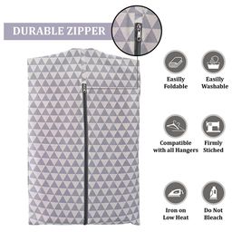 Kuber Industries Grey Set of 2 Checked Mesh Cotton Multi-Utility Hanging Organisers image 3