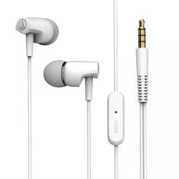 Audio Technica In-Ear Wired Earphones with In-line Mic & Control 3.5 mm White, ATH CLR100iS WH-33