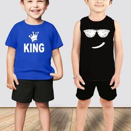 MGRS Boys Pure Cotton Printed T-shirt & Shorts-picture-2