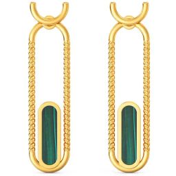 Joyalukkas Gold 18k Capsular Shaped Nature Stud Earrings for Women-image-49