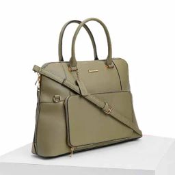 Forever Glam by Pantaloons Olive Medium Satchel Handbag-image-73