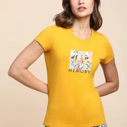 Moda Rapido Women Floral Printed Round Neck Cotton T-shirt-picture-47