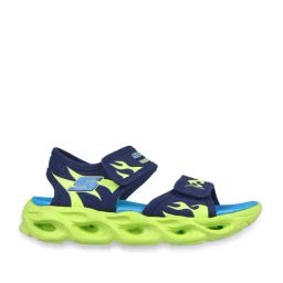 Skechers Boys THERMO-SPLASH - HEAT TIDE Navy Lime Casual Sandals-image-89