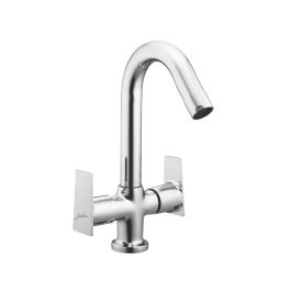 Jabra Center Hole Basin Mixer (M) Bright Series Brass Chrome Finish Deck Mount Silver-image-89