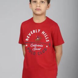 Beverly Hills Polo Club Kids Red Graphic Print T-Shirt-picture-12