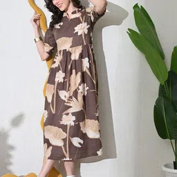 DECKEDUP Women Print A-Line Dress image 4