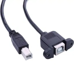 Mak World Male to Female Printer Extension Cable 1 m USB Type B Up To 480 Mbps Black-3