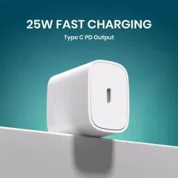 Loire Original Fast Charging PPS Type-C Mobile Adapter 25 W PD Technology White for Android & iPhones image 3