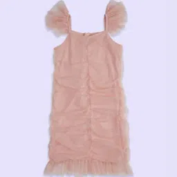 Pantaloons Junior Peach Cotton Regular Fit Dress-picture-23