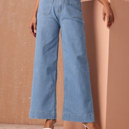 all about you Women Wide Leg High-Rise Light Fade Stretchable Jeans-image-93