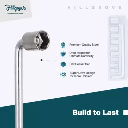 Hillgrove HGCM573M1 Hex Allen Key with 10in1 Socket Bolt Spanner Wrench L Shape Tool Allen Key Set image 3