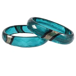 NMII Set Of 2 Diamond Pattern Glossy Kada Bangles image 5