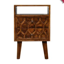Artisan Furniture Brown Wood Amouri Bedside Table-image-62