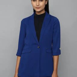 Allen Solly Blue Regular Fit Blazer-image-10