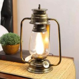 Tucasa NTU-108 B-22 Glass Shade Table Lamp with Metal Base (Others)-37