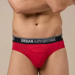 URBAN ADVENTURE Men Anti Bacterial Basic Briefs 1UAM-006(RED)-90