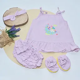 ArthLife Girls Purple Baby Apparel Gift Set-image-94