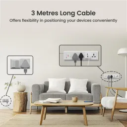 Portronics Power Plate 17 Power extension board All-in-one power solution with 3940W power delivery. White image 4