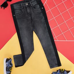 Pantaloons Junior Solid Jeans - Medium Grey-image-4