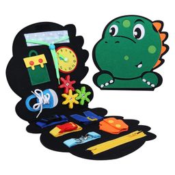 KolorFish Busy Board Montessori Toys for Toddlers, Sensory Activity Board Toy, Travel Educational Learning Quiet Book, Preschool Developing Motor Skills Toys for Boys Girls (Dinosaur)-12