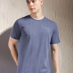 COBB Men Striped Round Neck Cotton T-shirt-picture-22