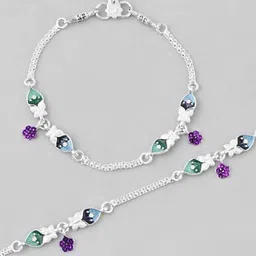 Sangria Silver-Plated Anklet image 5