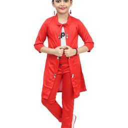 CHANDRIKA Girls Red Clothing Set-image-117