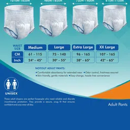 Not Out Set Of 2 3D Core Technology Diapers - 10 Pieces Each - M image 2
