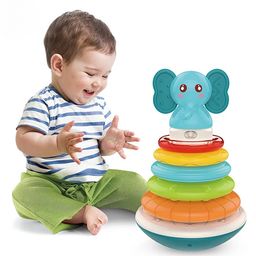 BitFeex Baby Stacking Ring Multicolour - Assorted Shape image 3