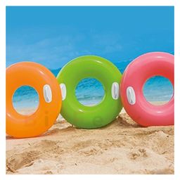 Bitfeex Swimming Tube Inflatable Pool Float Tube Ring With 2 Handles Pack Of 1 -Color May Vary image 3