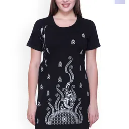 FIRST SLEEP Pack Of 2 Printed Oversized Pure Cotton Long T-shirt-image-6