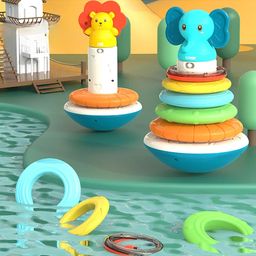 BitFeex Baby Stacking Ring Multicolour - Assorted Shape image 4