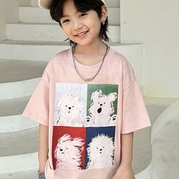 LULU & SKY Boys Printed V-Neck Pure Cotton Applique T-shirt-image-43