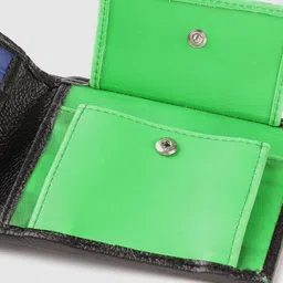 HIGHLANDER Men Black Solid Two Fold Wallet image 4