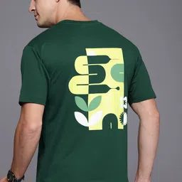 Allen Solly Printed Drop-Shoulder Sleeves Relaxed Fit Pure Cotton T-shirt-image-24