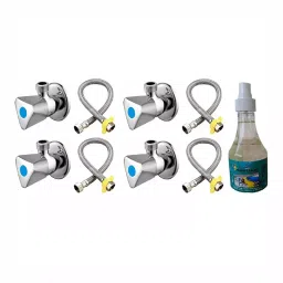 Fastgear Triangle Bathroom Faucet Set Stainless Steel Chrome Finish Silver, FG2287-image-92