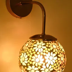 SOMIL Red & White Glass Cylinder Shaped Wall Lamp-image-13