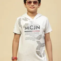 Monte Carlo Kids Grey Melange Printed T-Shirt-image-73