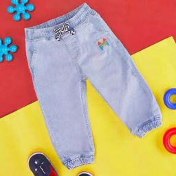 Pantaloons Baby Blue Cotton Embroidered Jeans-image-90